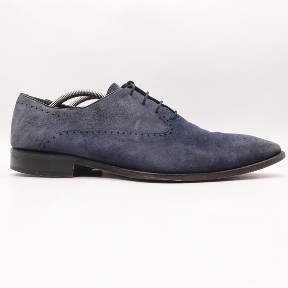 MEZLAN Blue Suede Men's Size 11 M Lace Up Dress Shoes 15357